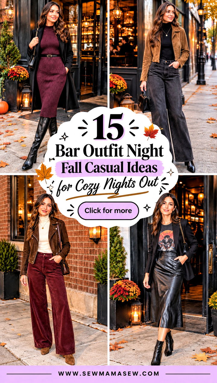 15 Bar Outfit Night Fall Casual Ideas for Cozy Nights Out - 15 Bar Outfit Night Fall Casual Ideas for Cozy Nights Out