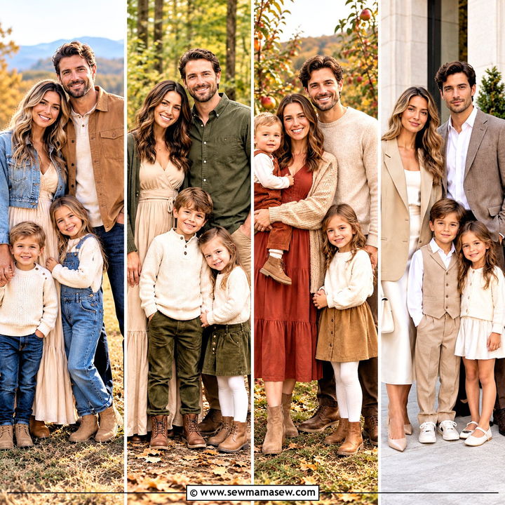 15 Beige Family Photo Outfits Fall for Warm, Lovely Memories