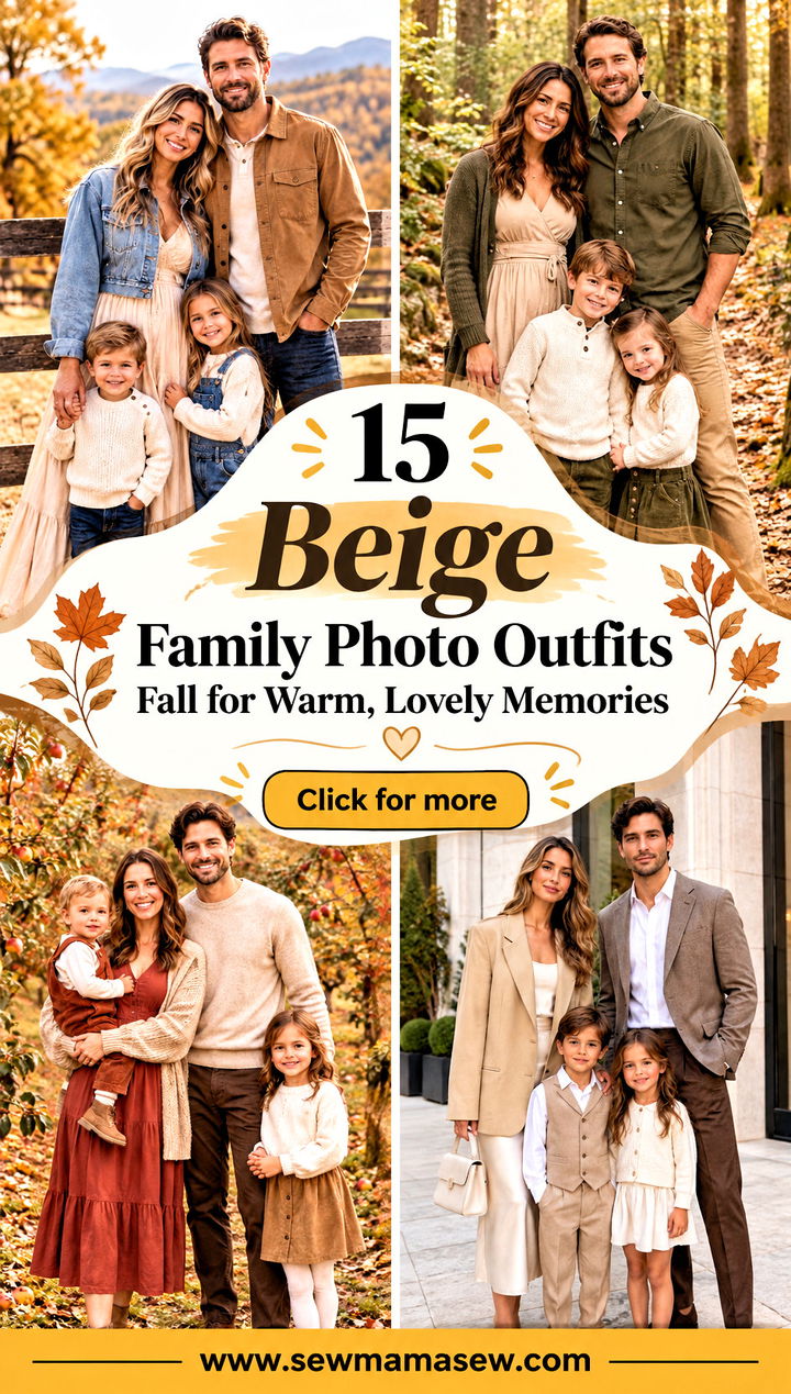 15 Beige Family Photo Outfits Fall for Warm Lovely Memories - 15 Beige Family Photo Outfits Fall for Warm, Lovely Memories