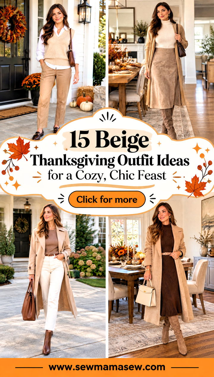 15 Beige Thanksgiving Outfit Ideas for a Cozy Chic Feast - 15 Beige Thanksgiving Outfit Ideas for a Cozy, Chic Feast