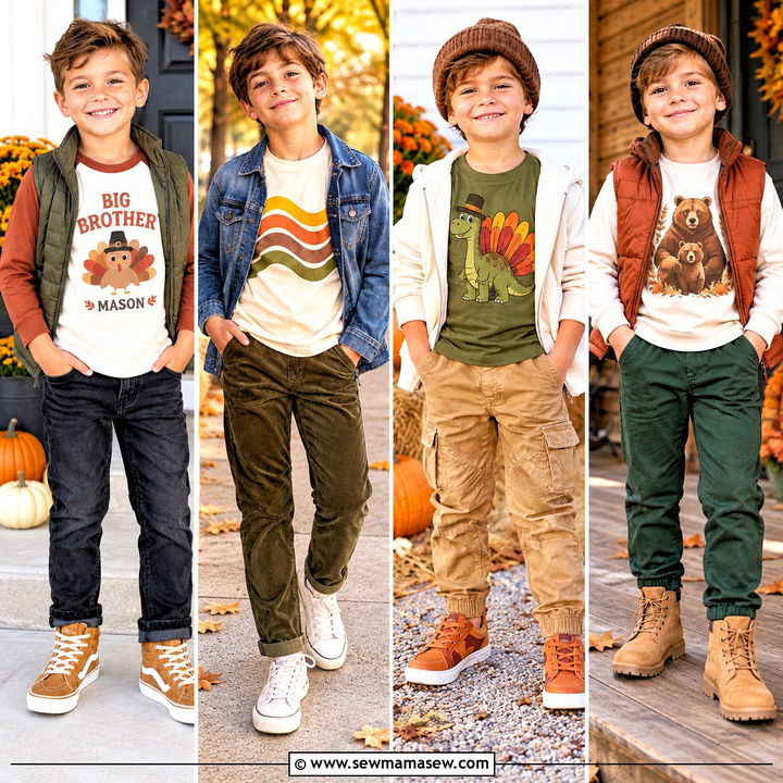 15 Big Brother Thanksgiving Shirt Ideas for Sweet Photos