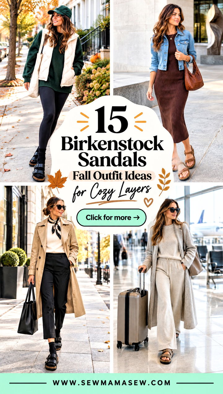 15 Birkenstock Sandals Fall Outfit Ideas for Cozy Layers - 15 Birkenstock Sandals Fall Outfit Ideas for Cozy Layers