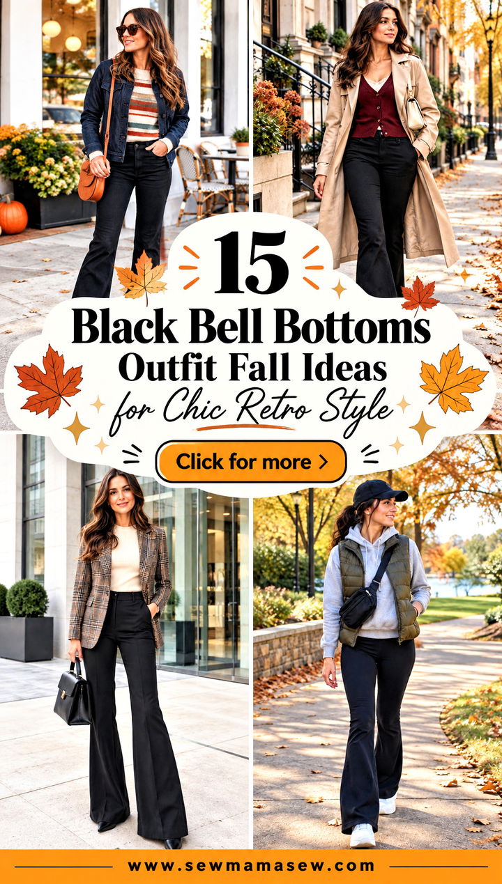 15 Black Bell Bottoms Outfit Fall Ideas for Chic Retro Style - 15 Black Bell Bottoms Outfit Fall Ideas for Chic Retro Style