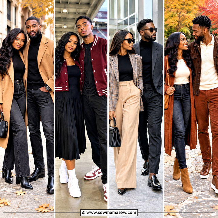 15 Black Couples Fall Outfits for Stylish Autumn Date Days
