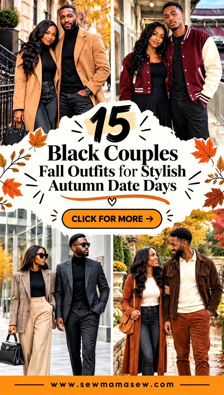 15 Black Couples Fall Outfits for Stylish Autumn Date Days - 15 Black Couples Fall Outfits for Stylish Autumn Date Days