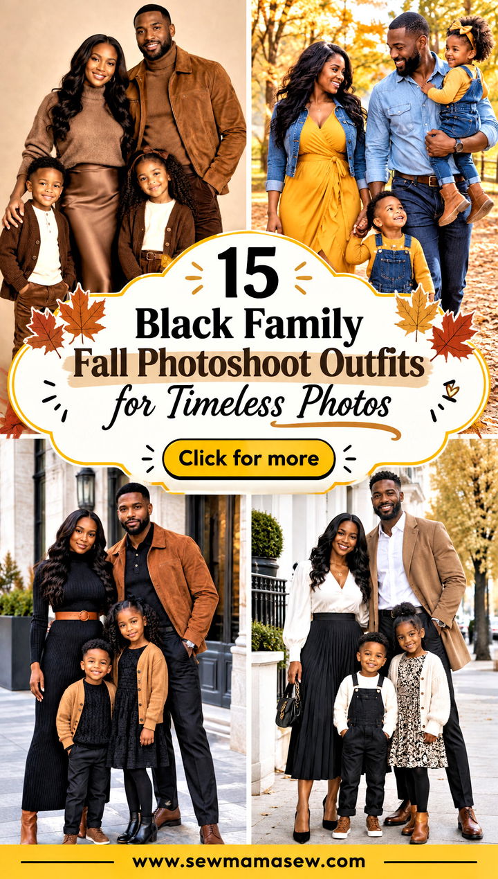15 Black Family Fall Photoshoot Outfits for Timeless Photos - 15 Black Family Fall Photoshoot Outfits for Timeless Photos