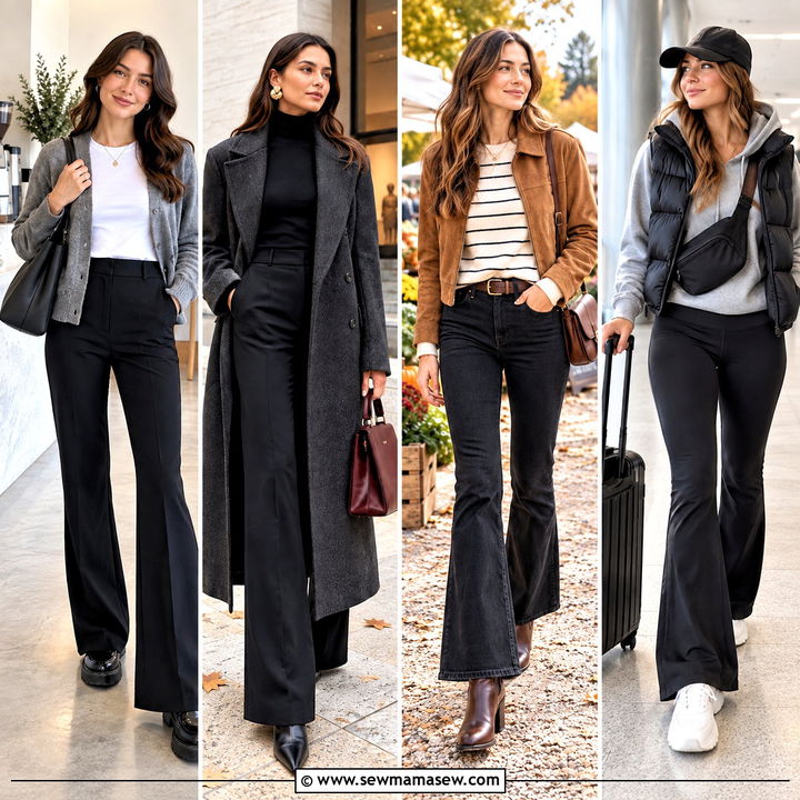 15 Black Flare Pants Outfit Fall Looks for Effortless Style