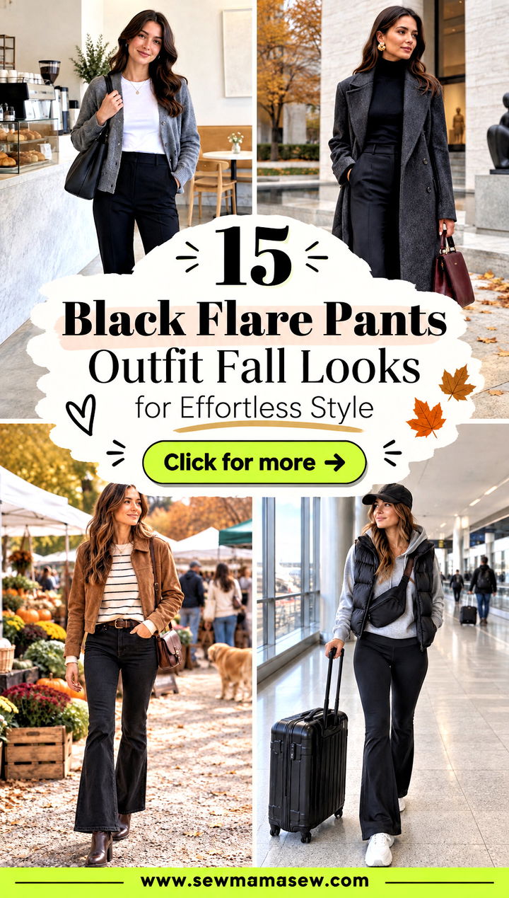 15 Black Flare Pants Outfit Fall Looks for Effortless Style - 15 Black Flare Pants Outfit Fall Looks for Effortless Style