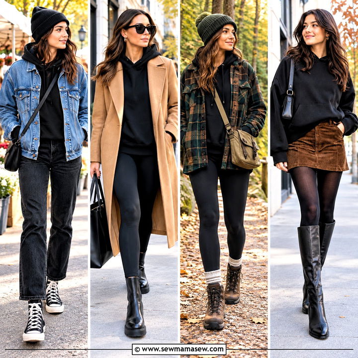 15 Black Hoodie Fall Fashion Ideas for Cozy Weekend Looks