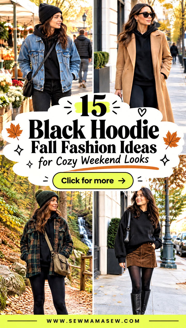 15 Black Hoodie Fall Fashion Ideas for Cozy Weekend Looks - 15 Black Hoodie Fall Fashion Ideas for Cozy Weekend Looks