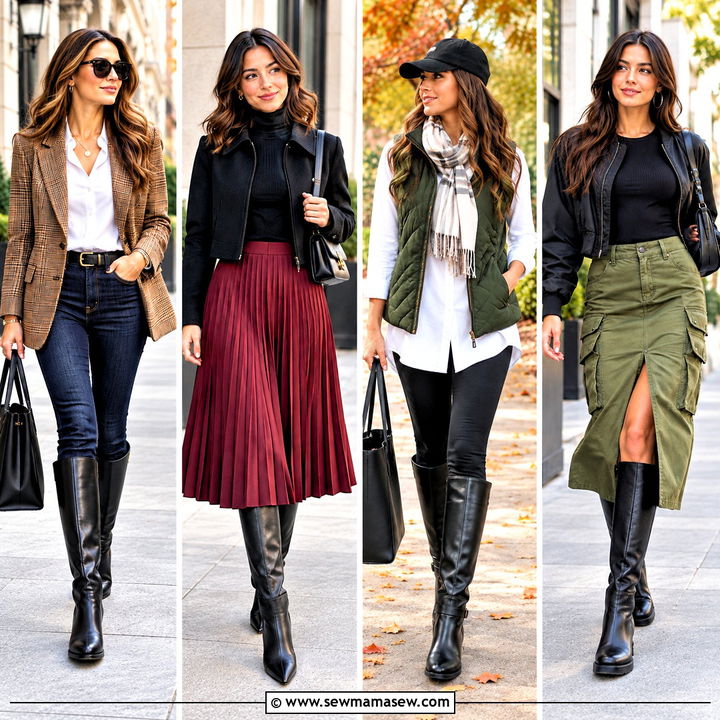 15 Black Knee-High Boots Fall Fashion Looks for Chic Days
