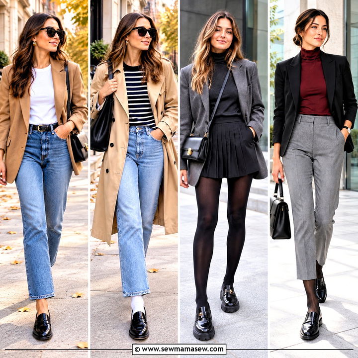 15 Black Loafer Outfits Women Fall: Chic Everyday Layers