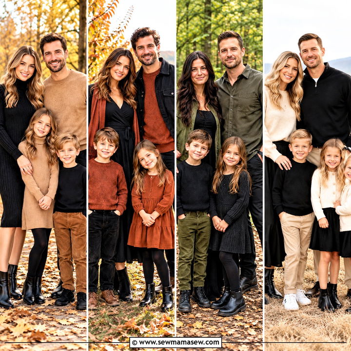15 Black Outfit Fall Family Pictures Ideas: Cozy Photo Looks