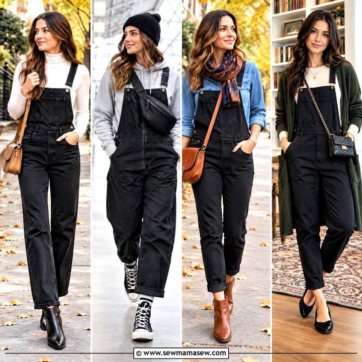 15 Black Overalls Fall Outfit Ideas for Effortless Weekends