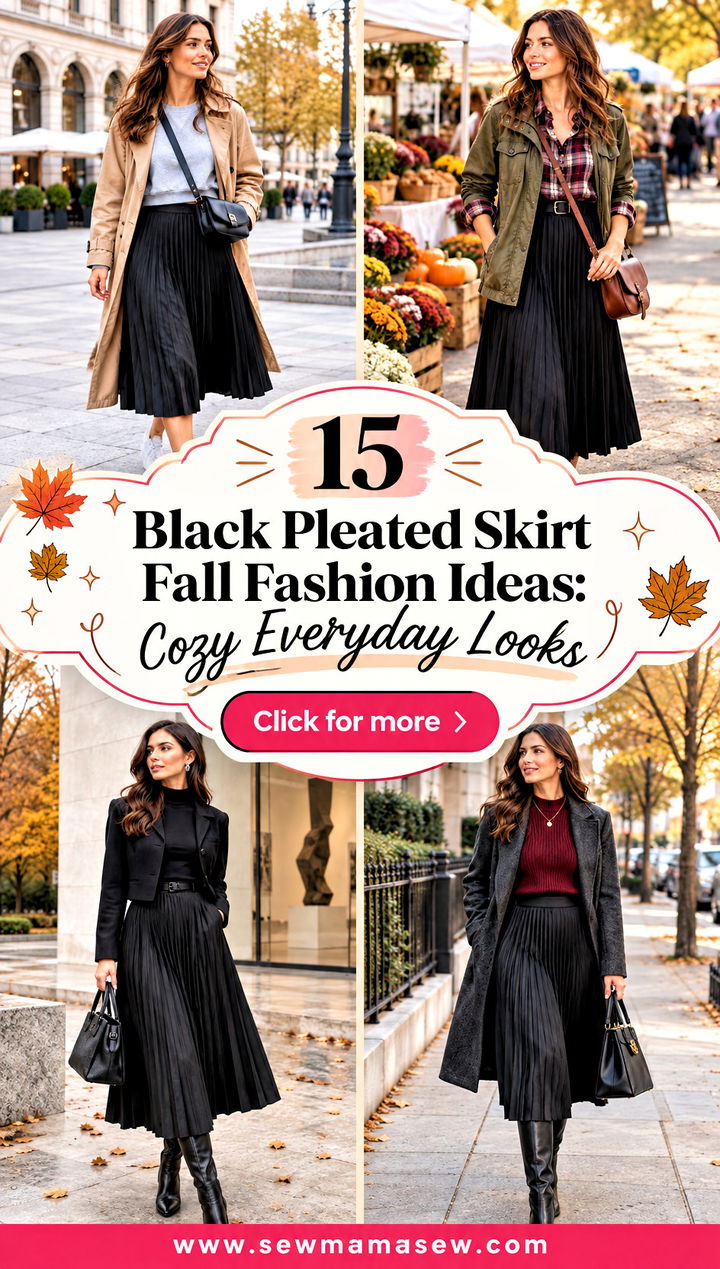 15 Black Pleated Skirt Fall Fashion Ideas Cozy Everyday Looks - 15 Black Pleated Skirt Fall Fashion Ideas: Cozy Everyday Looks
