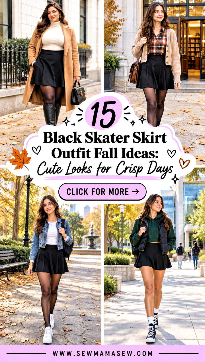 15 Black Skater Skirt Outfit Fall Ideas Cute Looks for Crisp Days - 15 Black Skater Skirt Outfit Fall Ideas: Cute Looks for Crisp Days
