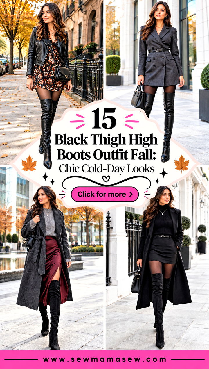 15 Black Thigh High Boots Outfit Fall Chic Cold-Day Looks - 15 Black Thigh High Boots Outfit Fall: Chic Cold-Day Looks