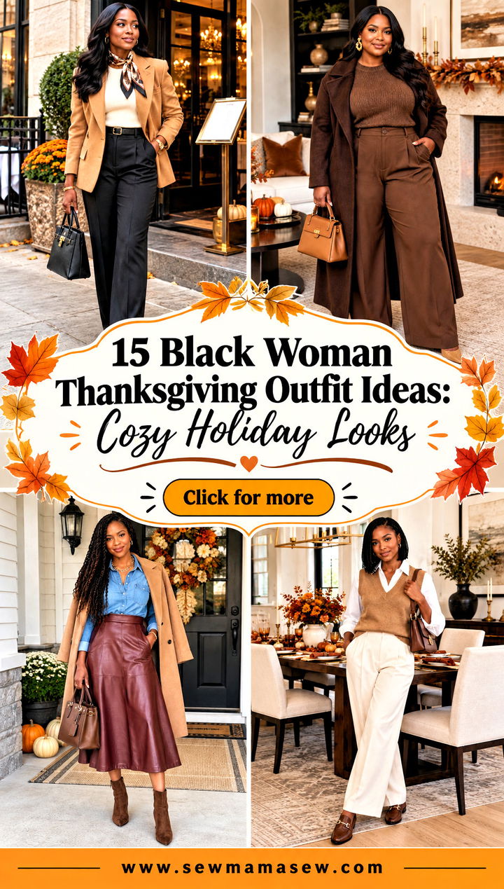 15 Black Woman Thanksgiving Outfit Ideas Cozy Holiday Looks - 15 Black Woman Thanksgiving Outfit Ideas: Cozy Holiday Looks
