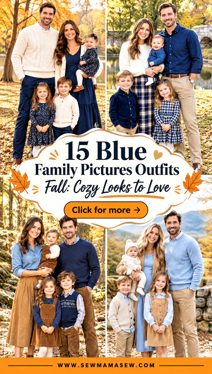 15 Blue Family Pictures Outfits Fall Cozy Looks to Love - 15 Blue Family Pictures Outfits Fall: Cozy Looks to Love