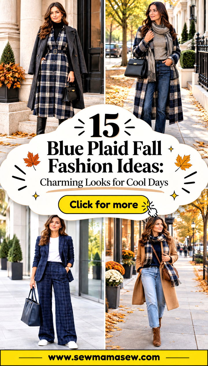 15 Blue Plaid Fall Fashion Ideas Charming Looks for Cool Days - 15 Blue Plaid Fall Fashion Ideas: Charming Looks for Cool Days