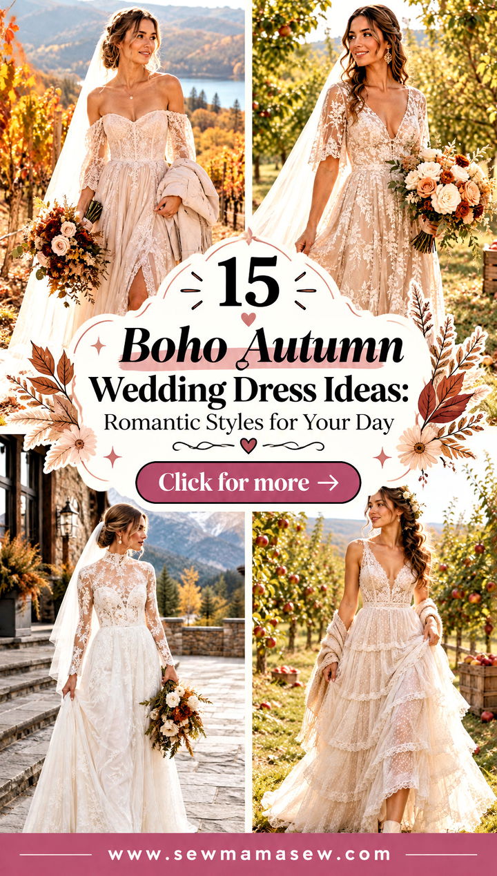 15 Boho Autumn Wedding Dress Ideas Romantic Styles for Your Day - 15 Boho Autumn Wedding Dress Ideas: Romantic Styles for Your Day
