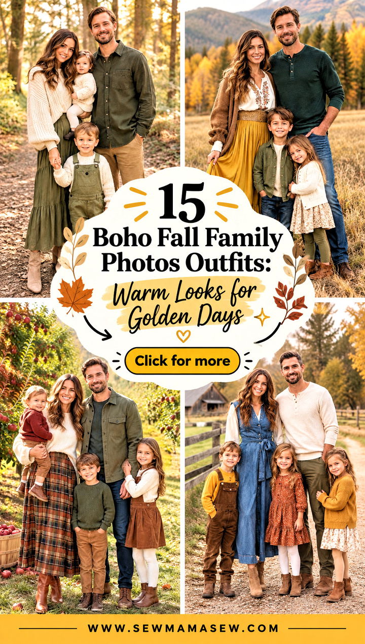 15 Boho Fall Family Photos Outfits Warm Looks for Golden Days - 15 Boho Fall Family Photos Outfits: Warm Looks for Golden Days