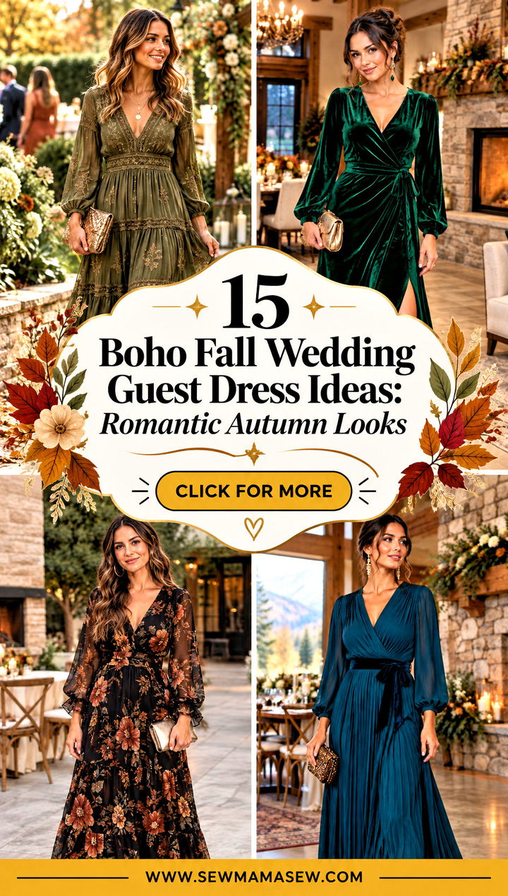 15 Boho Fall Wedding Guest Dress Ideas Romantic Autumn Looks - 15 Boho Fall Wedding Guest Dress Ideas: Romantic Autumn Looks