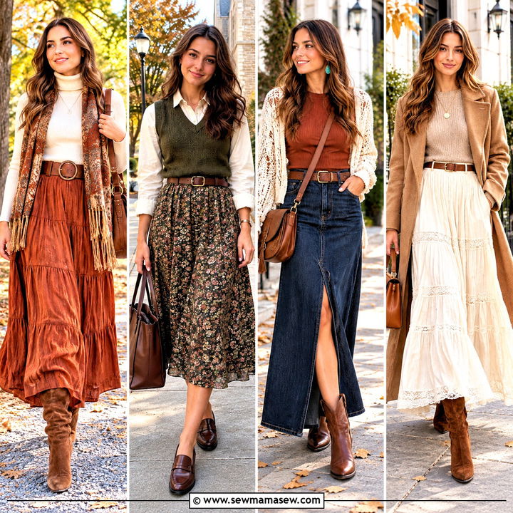 15 Boho Skirt Outfit Fall Ideas For Cozy, Free-Spirited Style