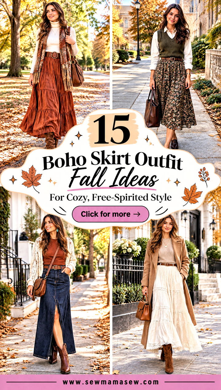 15 Boho Skirt Outfit Fall Ideas For Cozy Free-Spirited Style - 15 Boho Skirt Outfit Fall Ideas For Cozy, Free-Spirited Style