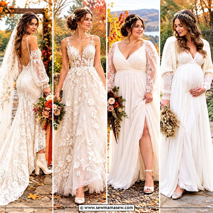15 Boho Wedding Dress Fall Ideas For A Romantic Autumn Day