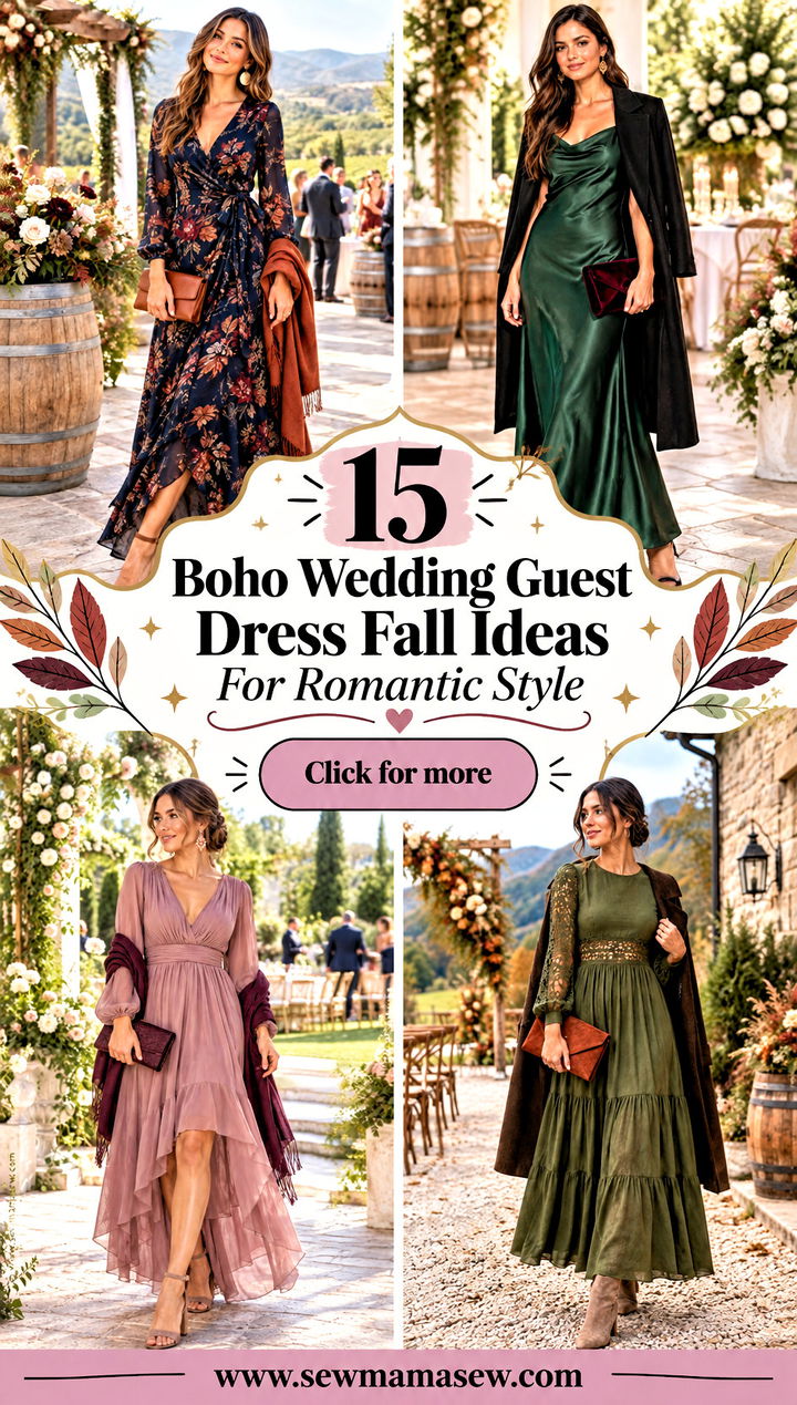 15 Boho Wedding Guest Dress Fall Ideas For Romantic Style - 15 Boho Wedding Guest Dress Fall Ideas For Romantic Style