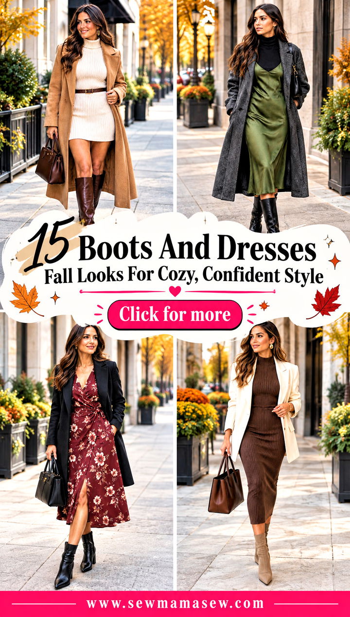 15 Boots And Dresses Fall Looks For Cozy Confident Style - 15 Boots And Dresses Fall Looks For Cozy, Confident Style