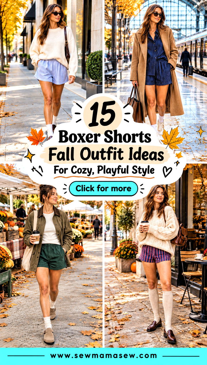 15 Boxer Shorts Fall Outfit Ideas For Cozy Playful Style - 15 Boxer Shorts Fall Outfit Ideas For Cozy, Playful Style