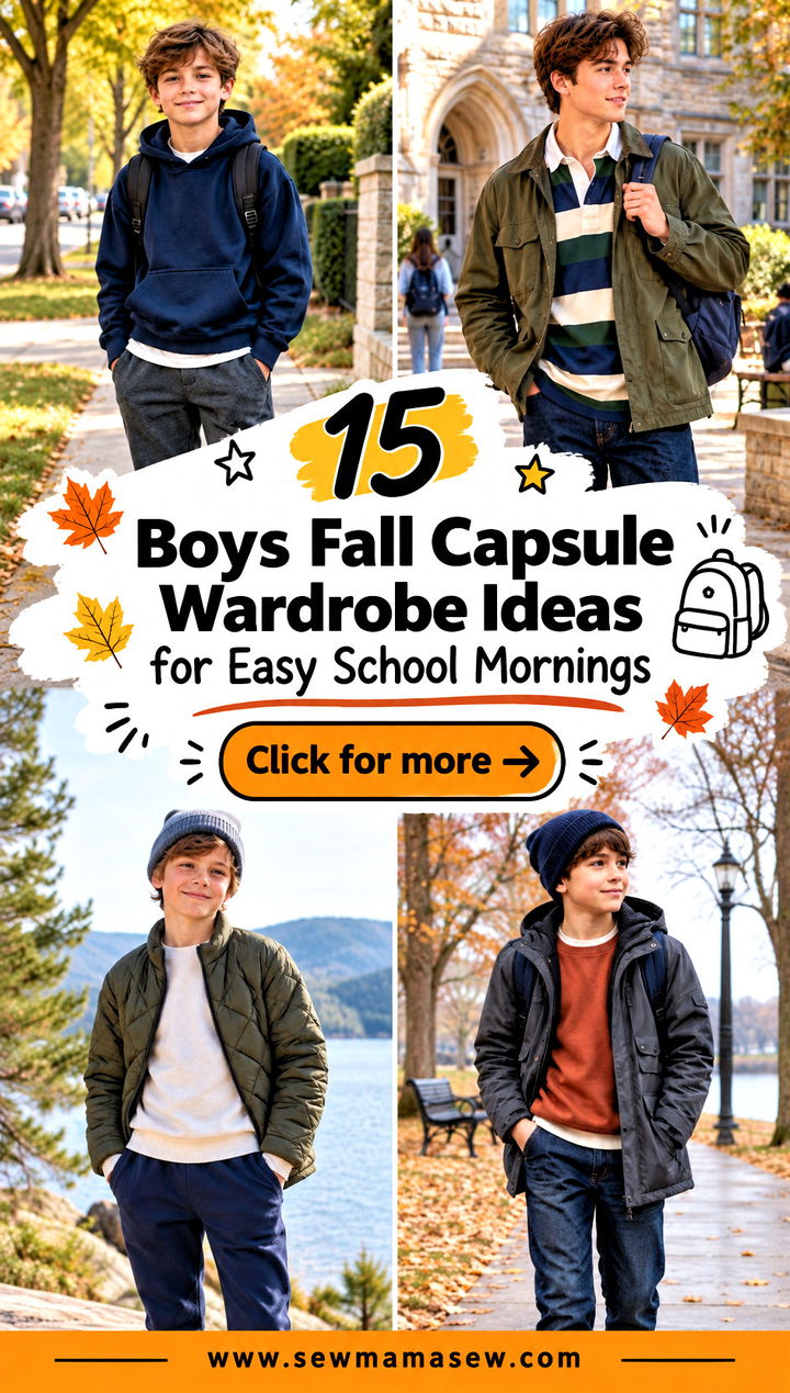 15 Boys Fall Capsule Wardrobe Ideas for Easy School Mornings - 15 Boys Fall Capsule Wardrobe Ideas for Easy School Mornings