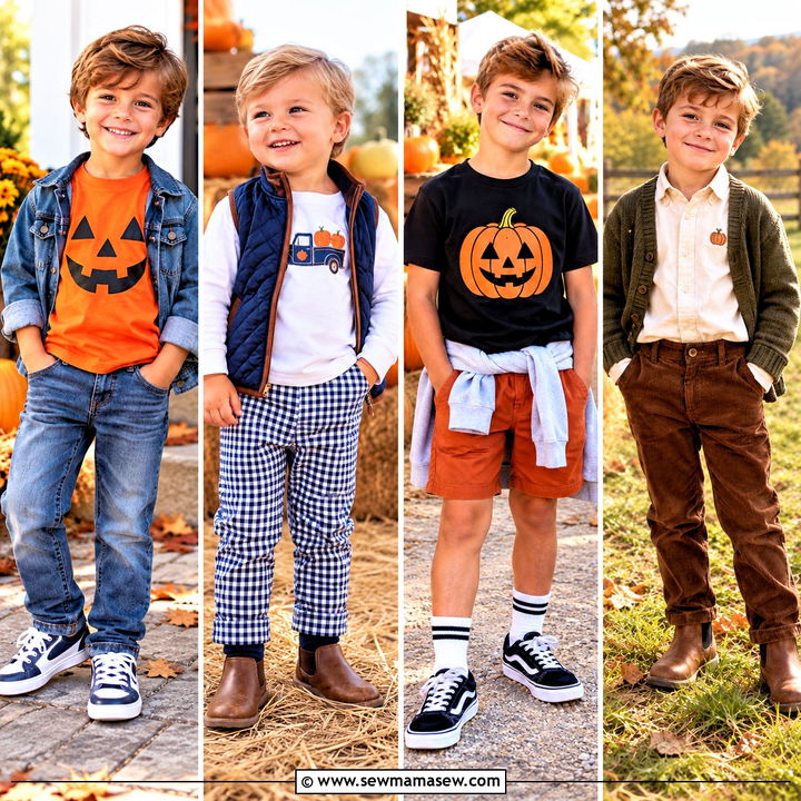 15 Boys Pumpkin Shirt Ideas for Cute Fall Festival Looks