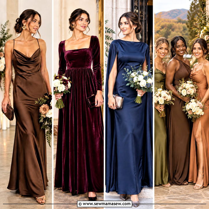 15 Bridesmaid Autumn Dresses for Romantic, Elegant Weddings