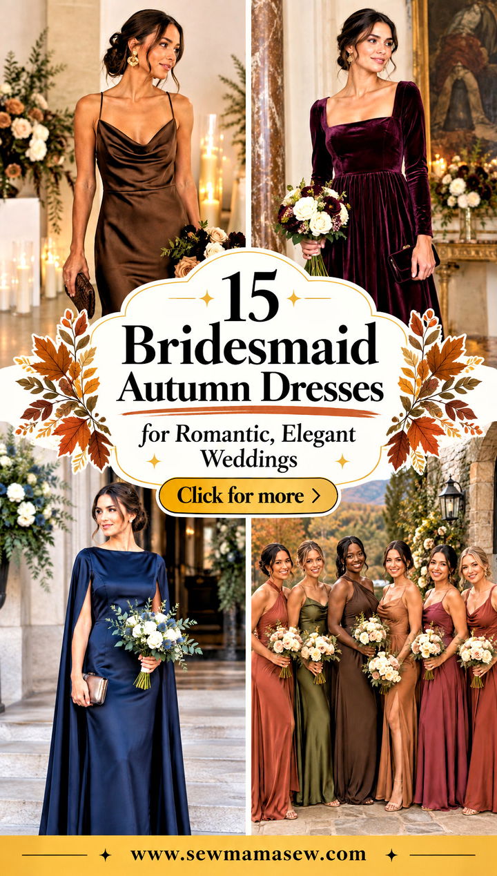15 Bridesmaid Autumn Dresses for Romantic Elegant Weddings - 15 Bridesmaid Autumn Dresses for Romantic, Elegant Weddings