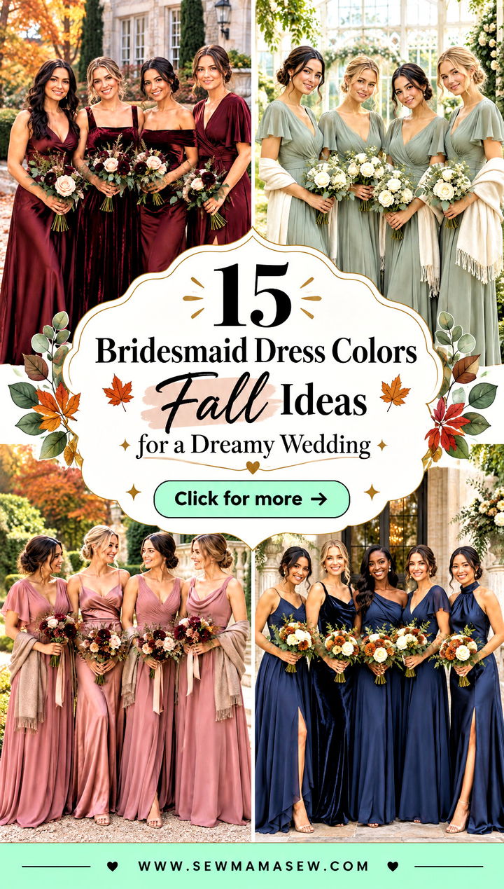 15 Bridesmaid Dress Colors Fall Ideas for a Dreamy Wedding - 15 Bridesmaid Dress Colors Fall Ideas for a Dreamy Wedding