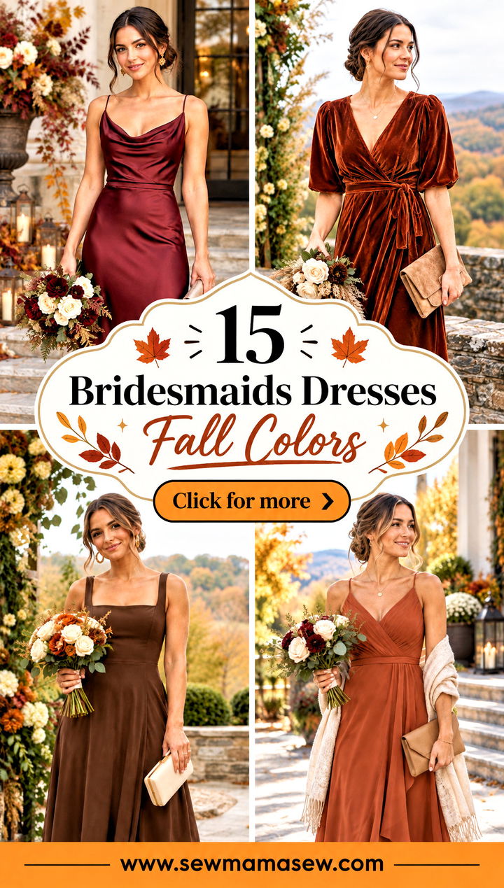 15 Bridesmaids Dresses Fall Colors Dreamy Wedding Palettes - 15 Bridesmaids Dresses Fall Colors: Dreamy Wedding Palettes