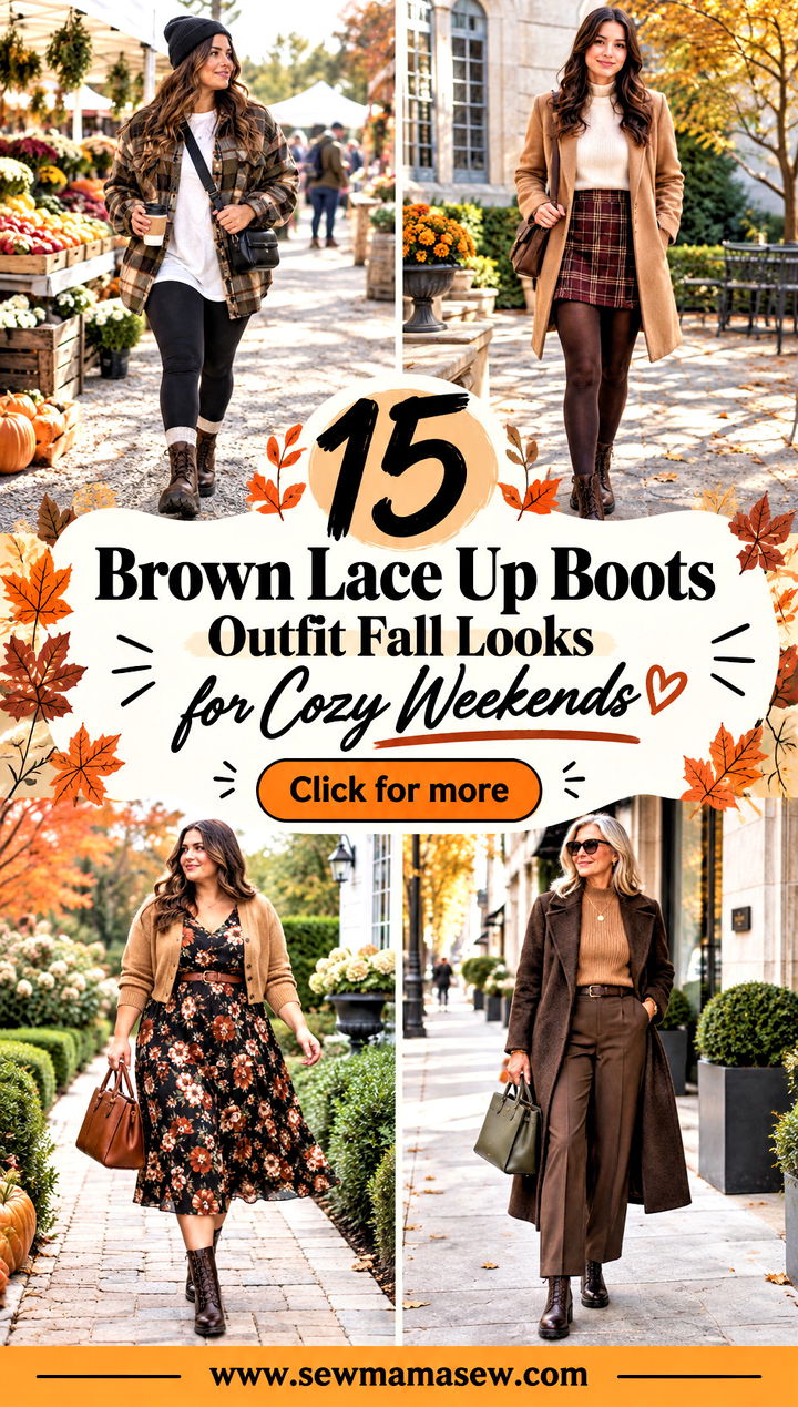 15 Brown Lace Up Boots Outfit Fall Looks for Cozy Weekends - 15 Brown Lace Up Boots Outfit Fall Looks for Cozy Weekends