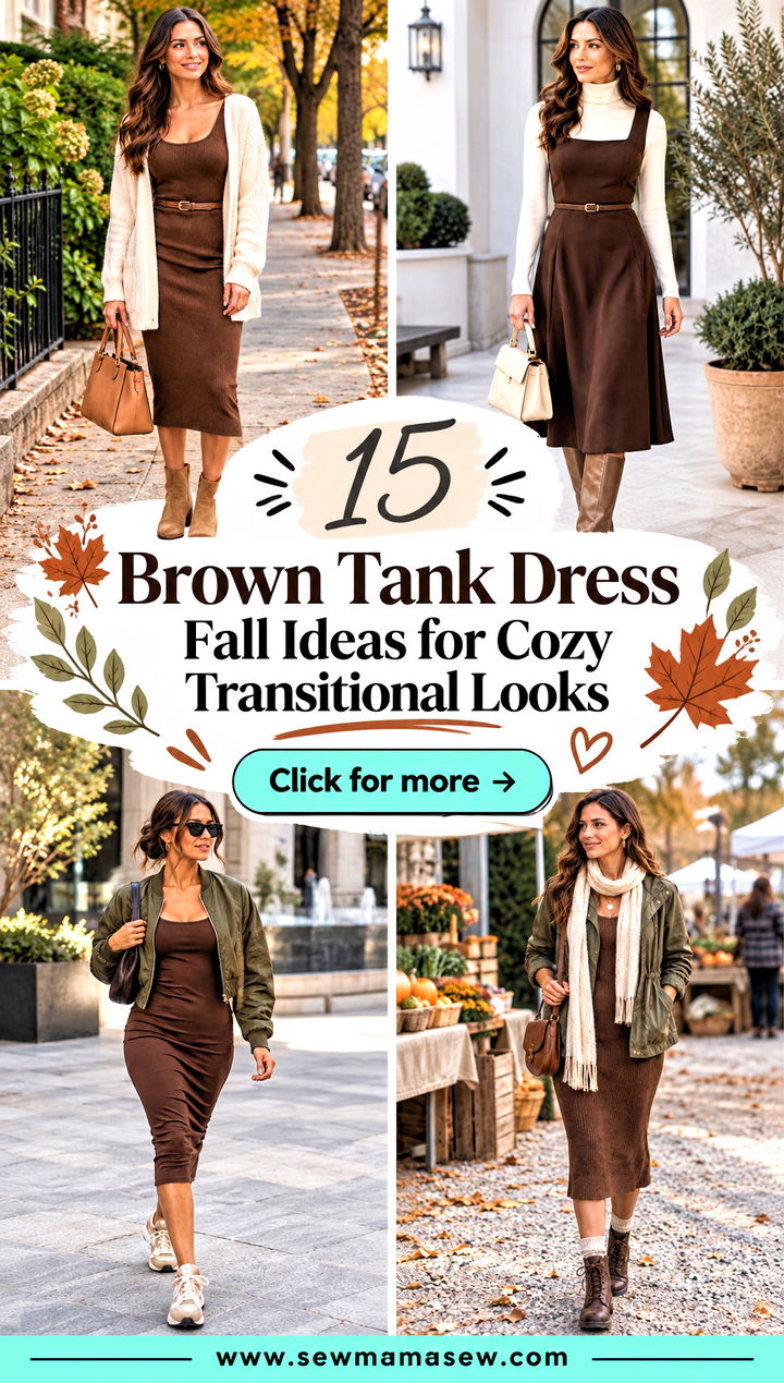 15 Brown Tank Dress Fall Ideas for Cozy Transitional Looks - 15 Brown Tank Dress Fall Ideas for Cozy Transitional Looks