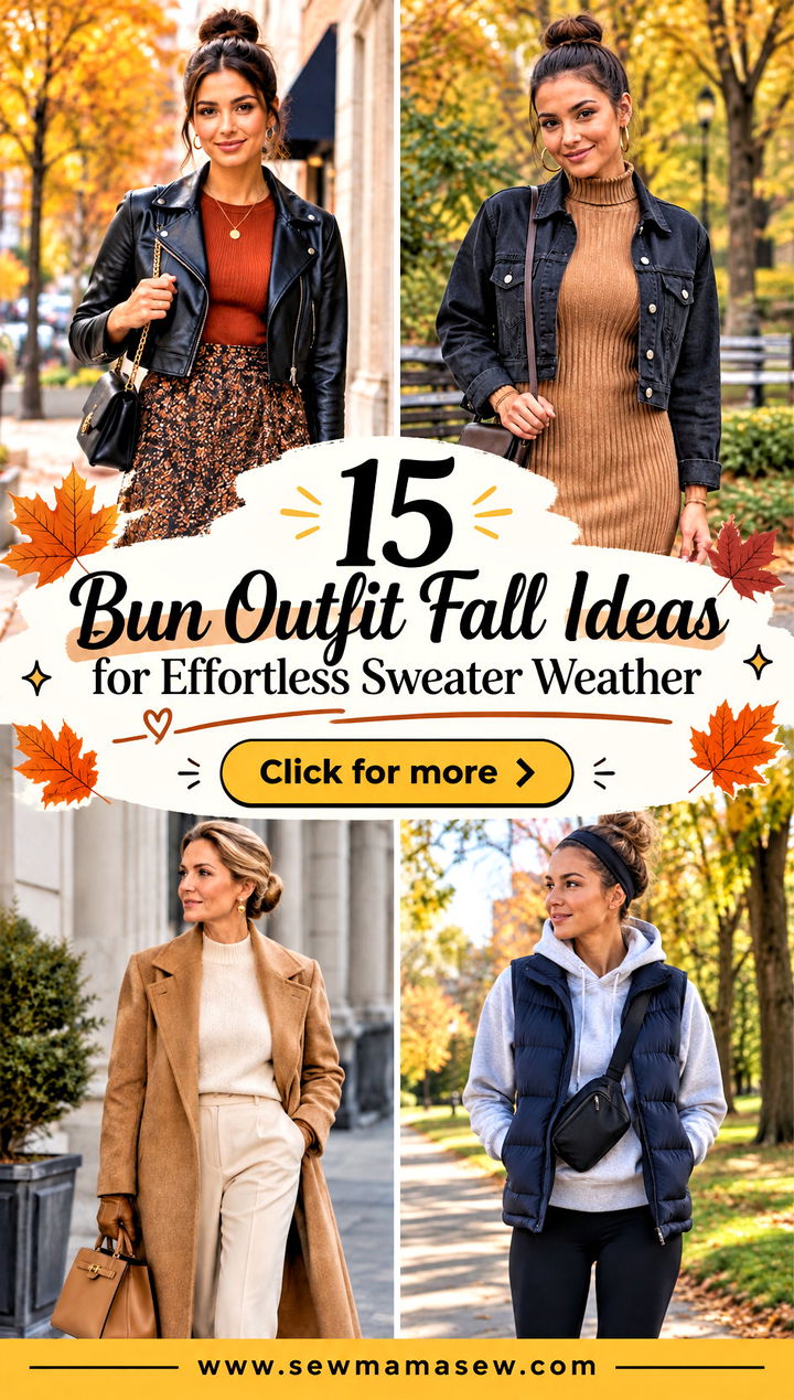 15 Bun Outfit Fall Ideas for Effortless Sweater Weather - 15 Bun Outfit Fall Ideas for Effortless Sweater Weather