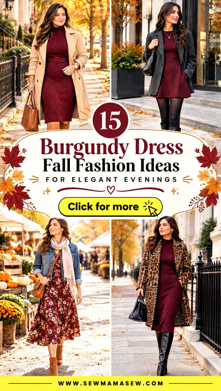15 Burgundy Dress Fall Fashion Ideas for Elegant Evenings - 15 Burgundy Dress Fall Fashion Ideas for Elegant Evenings