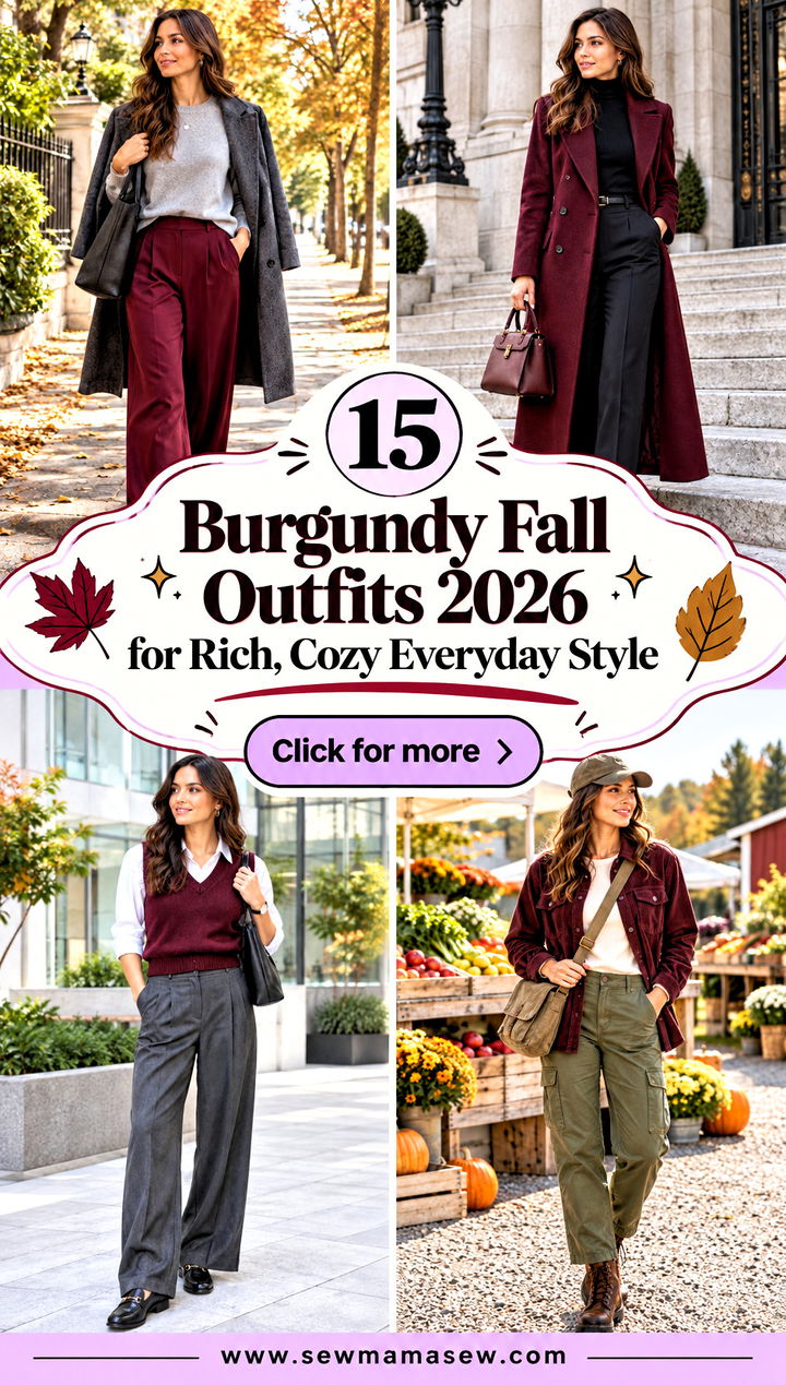 15 Burgundy Fall Outfits 2026 for Rich Cozy Everyday Style - 15 Burgundy Fall Outfits 2026 for Rich, Cozy Everyday Style