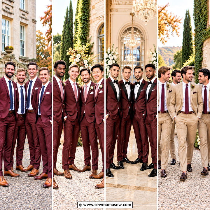 15 Burgundy Groomsmen Attire Fall Wedding Ideas to Love
