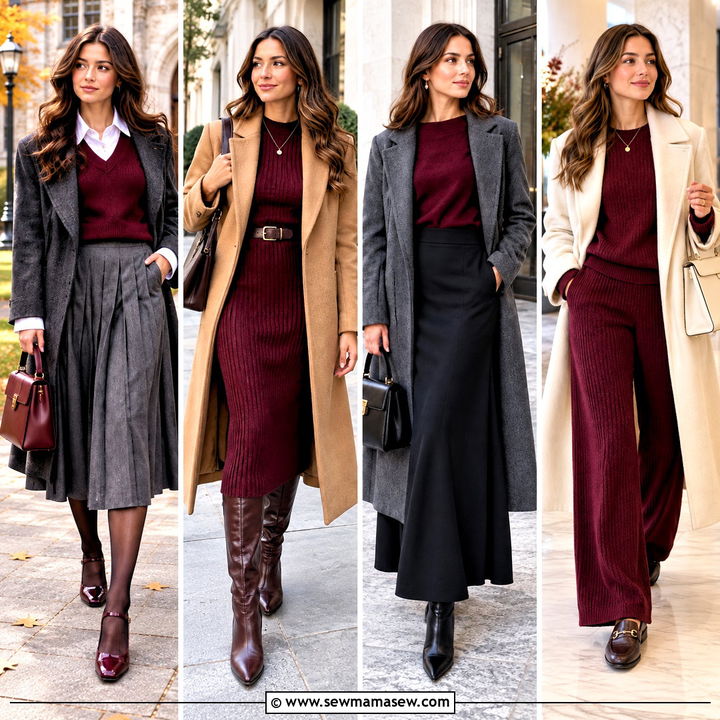 15 Burgundy Knitwear Fall Style Ideas for Cozy Weekends