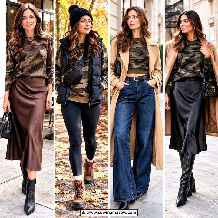 15 Camo Sweater Fall Fashion Ideas for Fresh Casual Looks