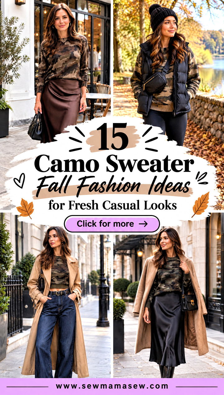 15 Camo Sweater Fall Fashion Ideas for Fresh Casual Looks - 15 Camo Sweater Fall Fashion Ideas for Fresh Casual Looks