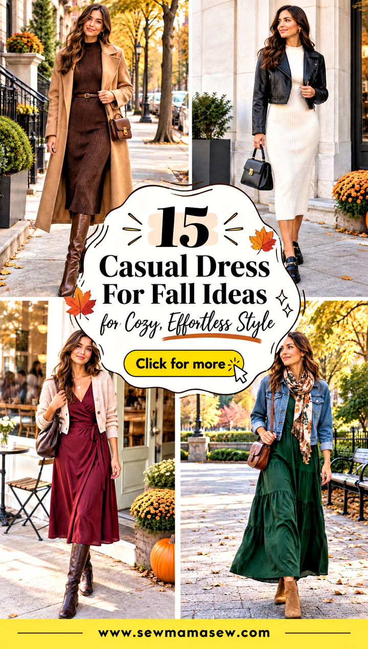 15 Casual Dress For Fall Ideas for Cozy Effortless Style - 15 Casual Dress For Fall Ideas for Cozy, Effortless Style
