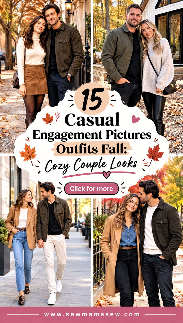 15 Casual Engagement Pictures Outfits Fall Cozy Couple Looks - 15 Casual Engagement Pictures Outfits Fall: Cozy Couple Looks